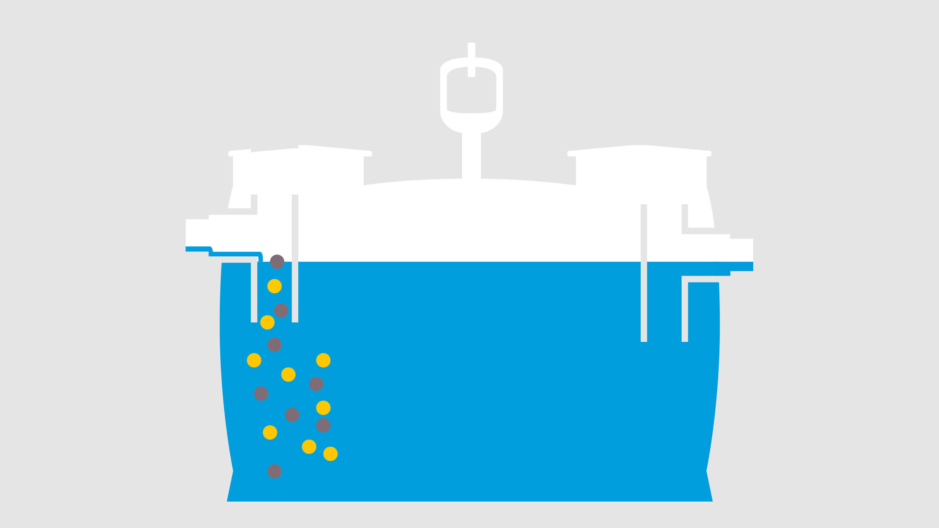 Stabilisatie van het aangevoerde afvalwater.