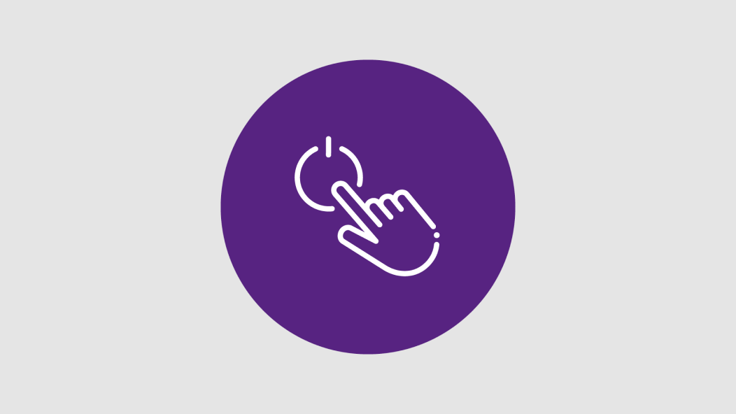 Pictogram voor veilig gebruik Pictogram van een hand die op een knop drukt.