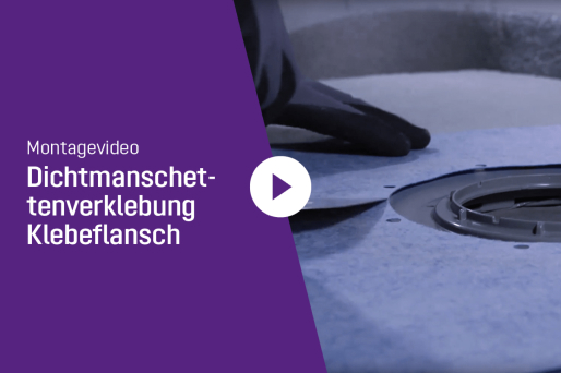 Video: Verlijming van afdichtingsmanchetten en lijmflens Video: Verlijming van afdichtingsmanchetten en lijmflens