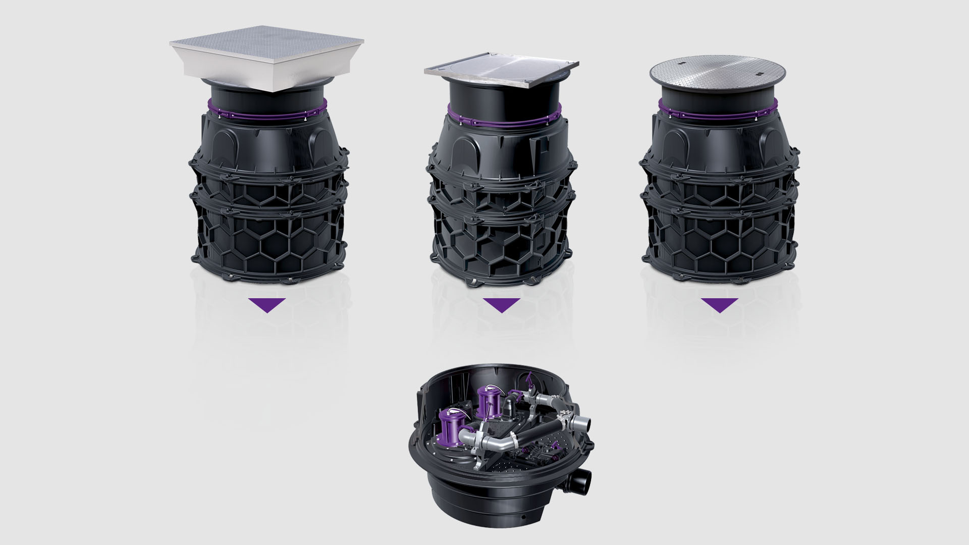 Poste de relevage hybride Ecolift XL avec module rehausse Poste de relevage hybride Ecolift XL avec module rehausse