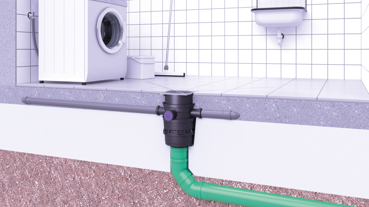 Installatievoorstel voor kelderafvoer: de Universale Plus in de kelder Installatievoorstel voor kelderafvoer: de Universale Plus in de kelder