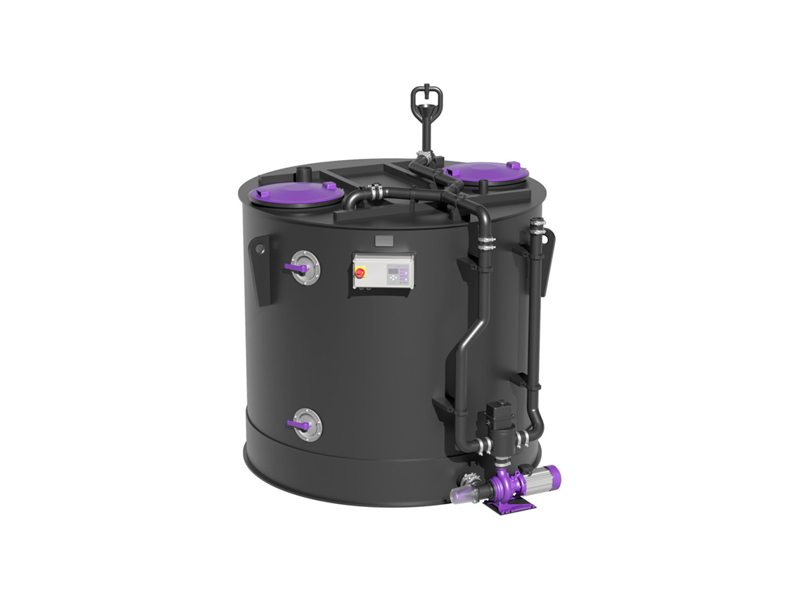 Rond vrijstaand reservoir voor nat afval EasyStore Free, 2000 t/m 5000 liter Rond vrijstaand reservoir voor nat afval EasyStore Free, 2000 t/m 5000 liter