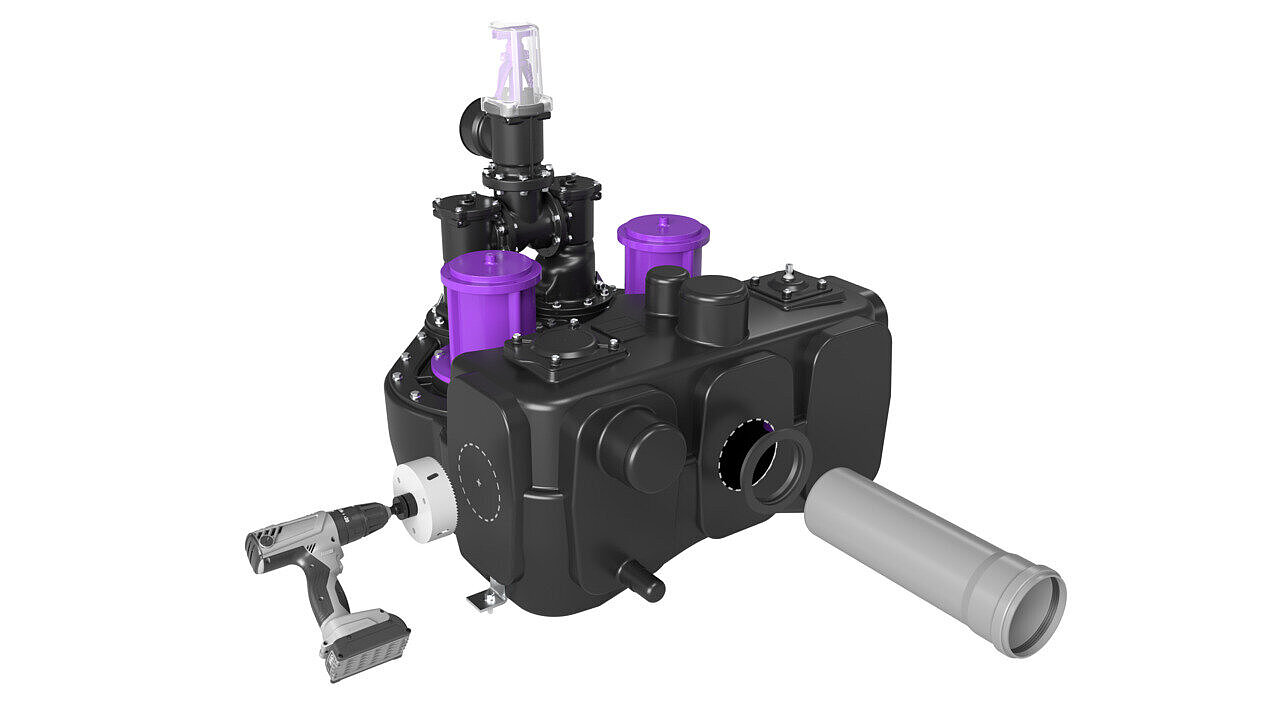 Aqualift F, flexibele boormogelijkheden