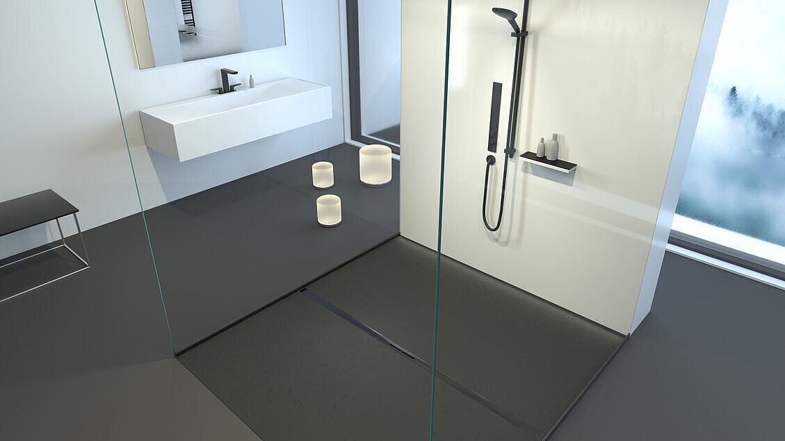 douchegoot Douchegoot in een moderne badkamer