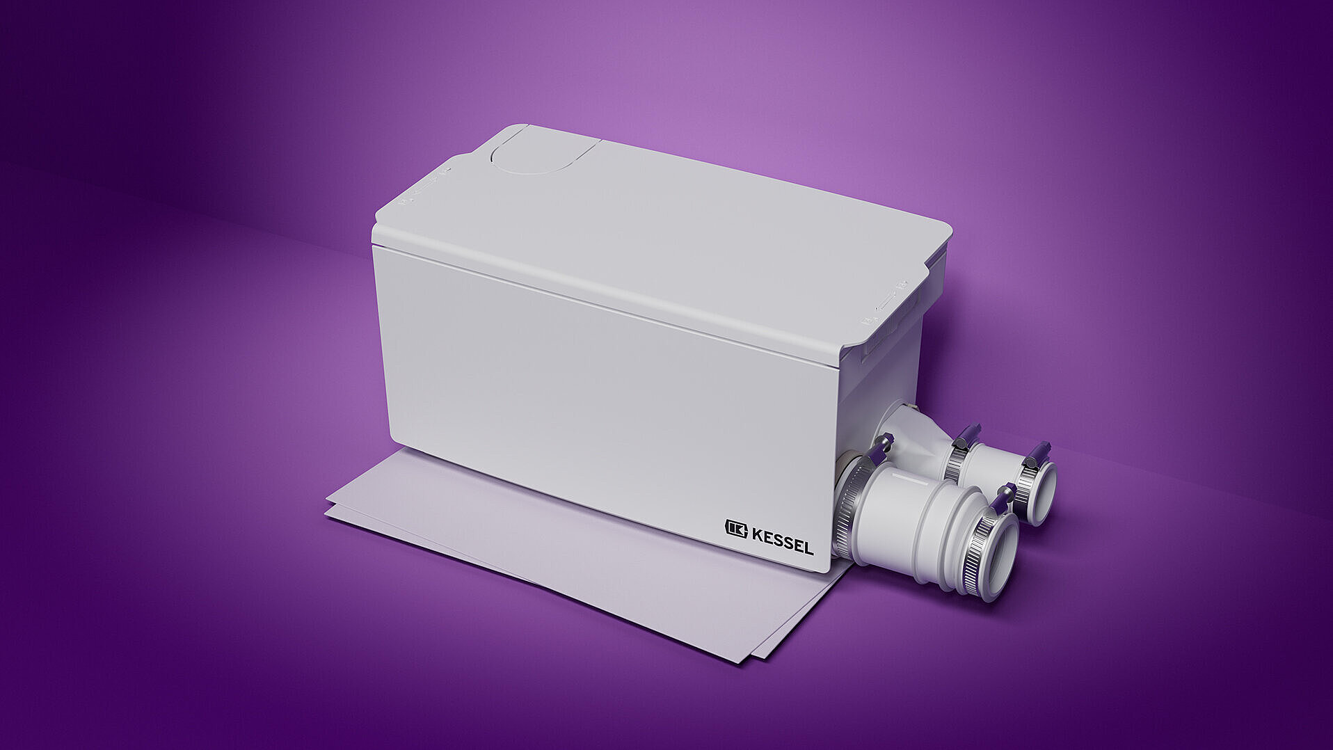 Zo klein dat het op een A4-vel past De Minilift-opvoerinstallatie staat op een A4-vel om de schaalverhouding te laten zien.