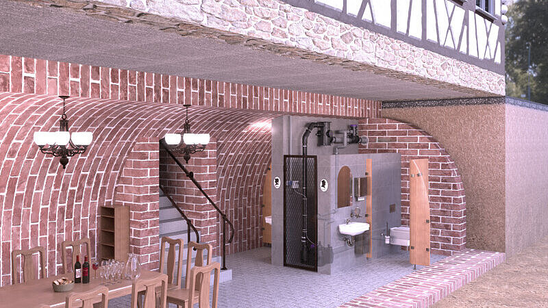 Installatievoorstel: CleverLoop-systeemscheider en CleverVent-ventilatiesysteem in de kelder van een historisch gebouw Installatievoorstel: CleverLoop-systeemscheider en CleverVent-ventilatiesysteem in de kelder van een historisch gebouw