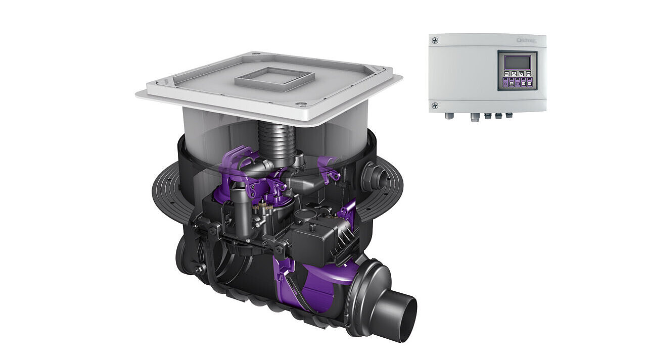 Hybride opvoerinstallatie Ecolift, voor vloerinbouw