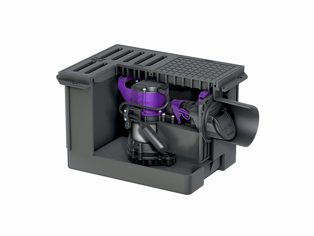 Kelderafvoer Pumpfix S Underfloor voor vloerinbouw