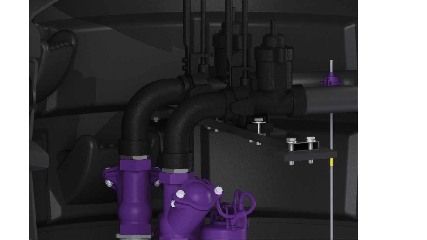 Station de relevage Aquapump XL Basic Vue détaillée des fermetures rapides