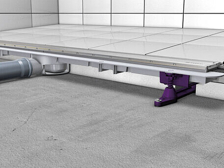Installatievoorbeeld douchegoot Linearis Compact
