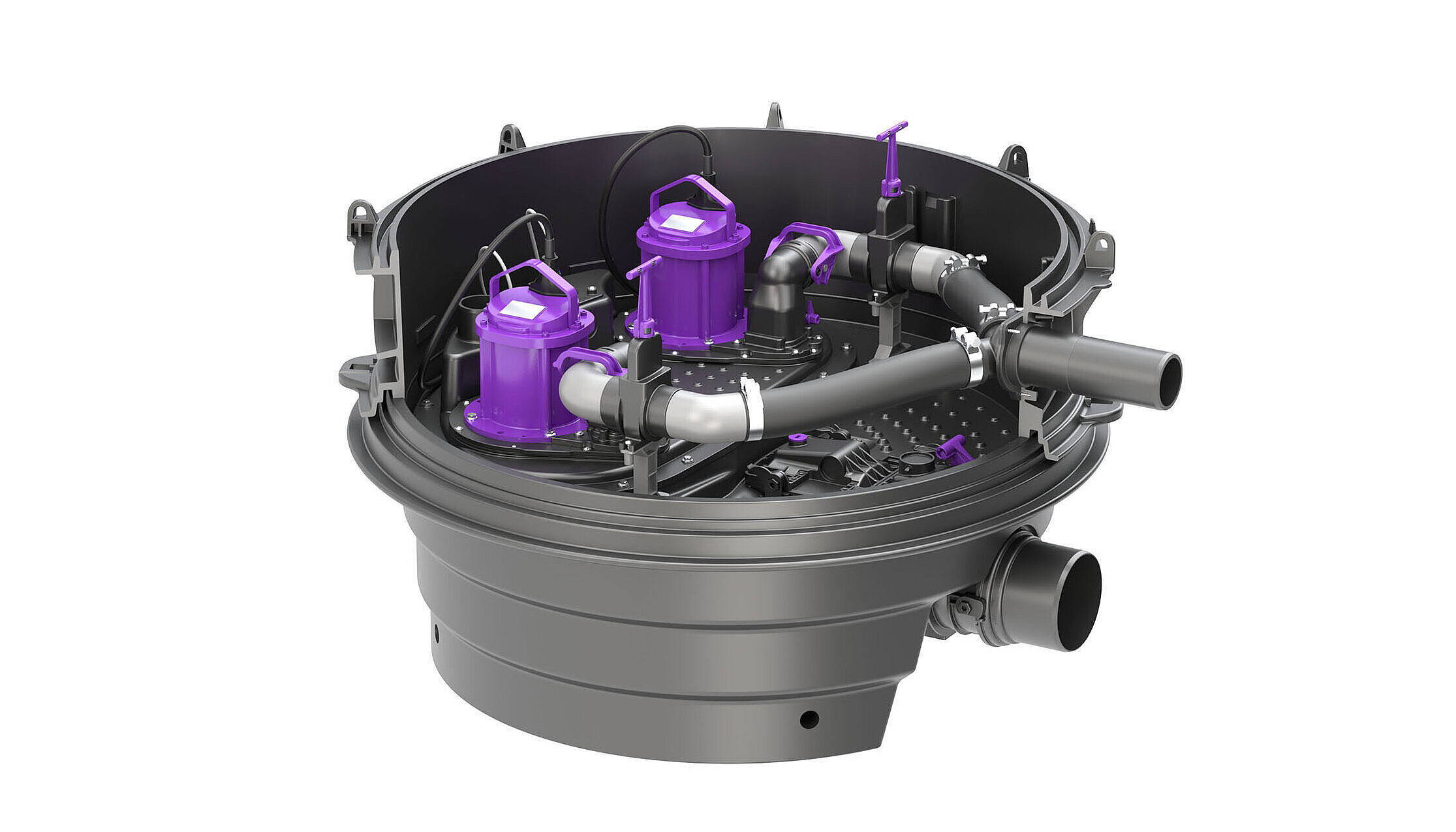 Hybride opvoerinstallatie Ecolift XL, droge opstelling Hybride opvoerinstallatie Ecolift XL, droge opstelling